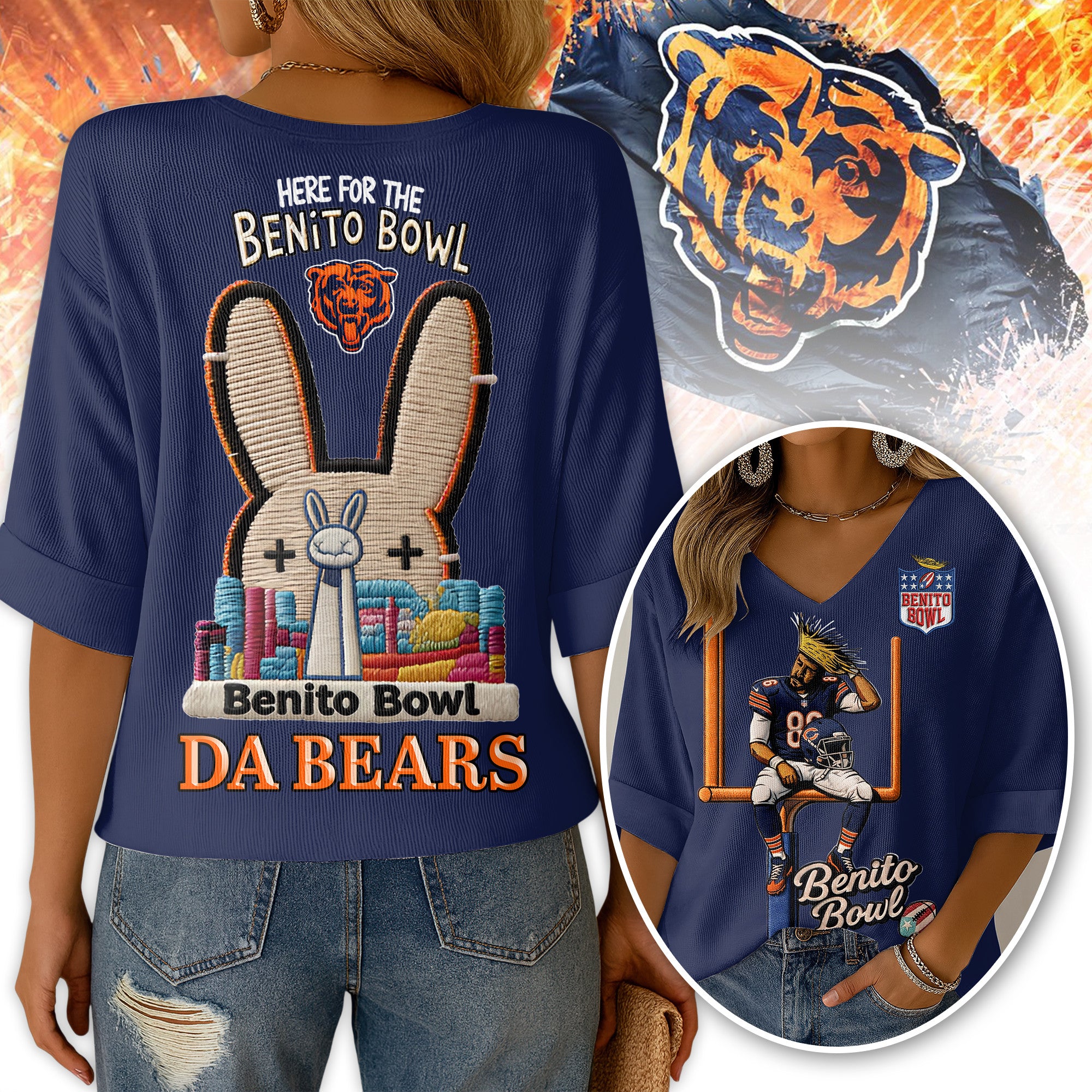 CCB V-neck Long Sleeve Shirt DAT