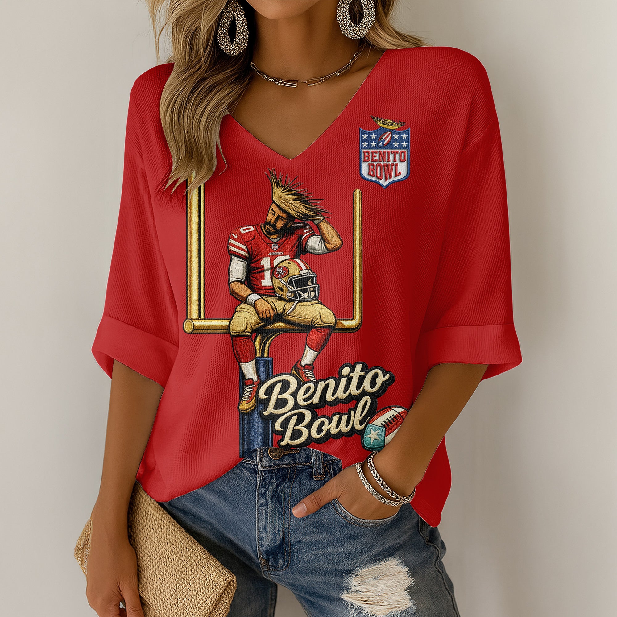 SF49 V-neck Long Sleeve Shirt DAT