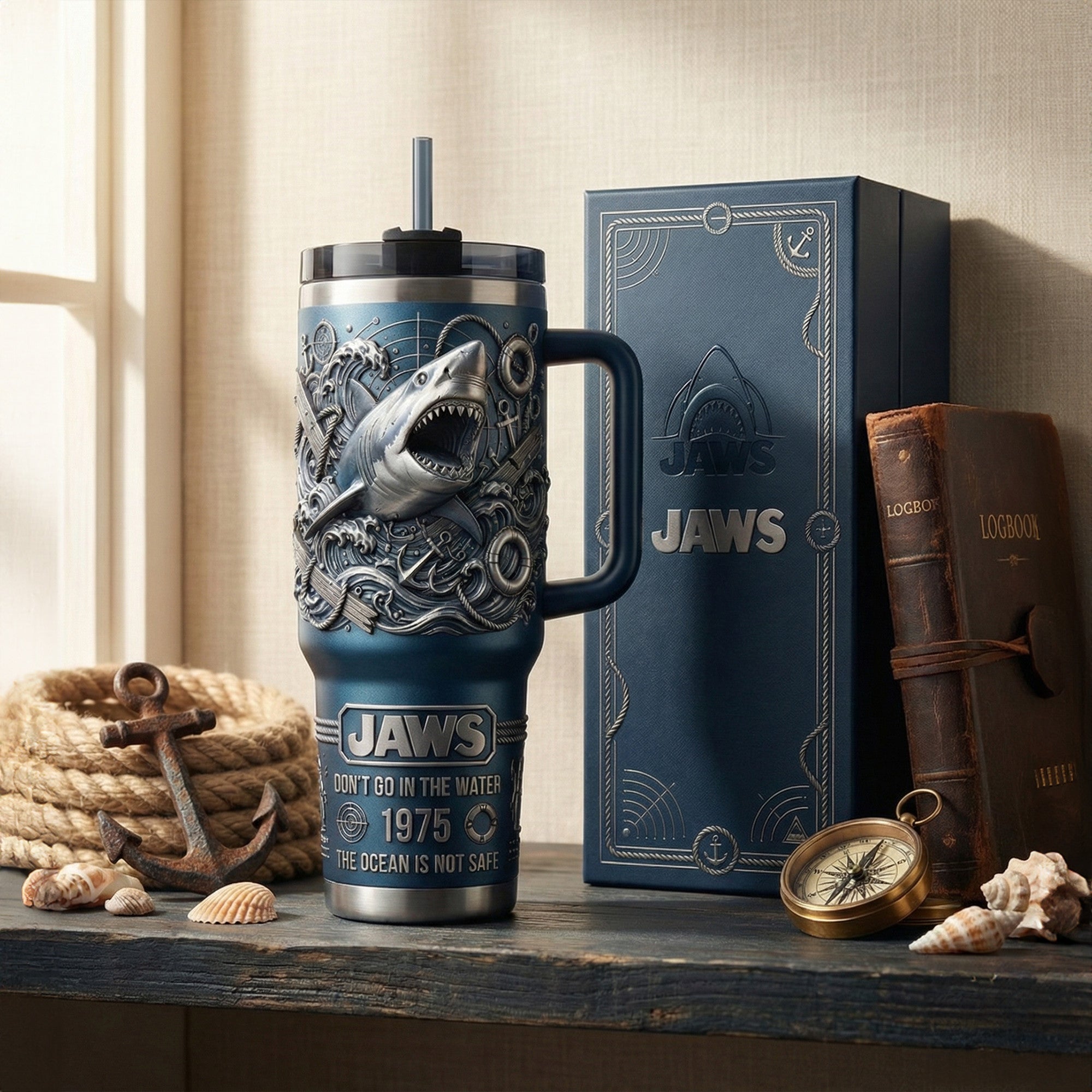 JAWS 40oz Tumbler With Handle HTTT