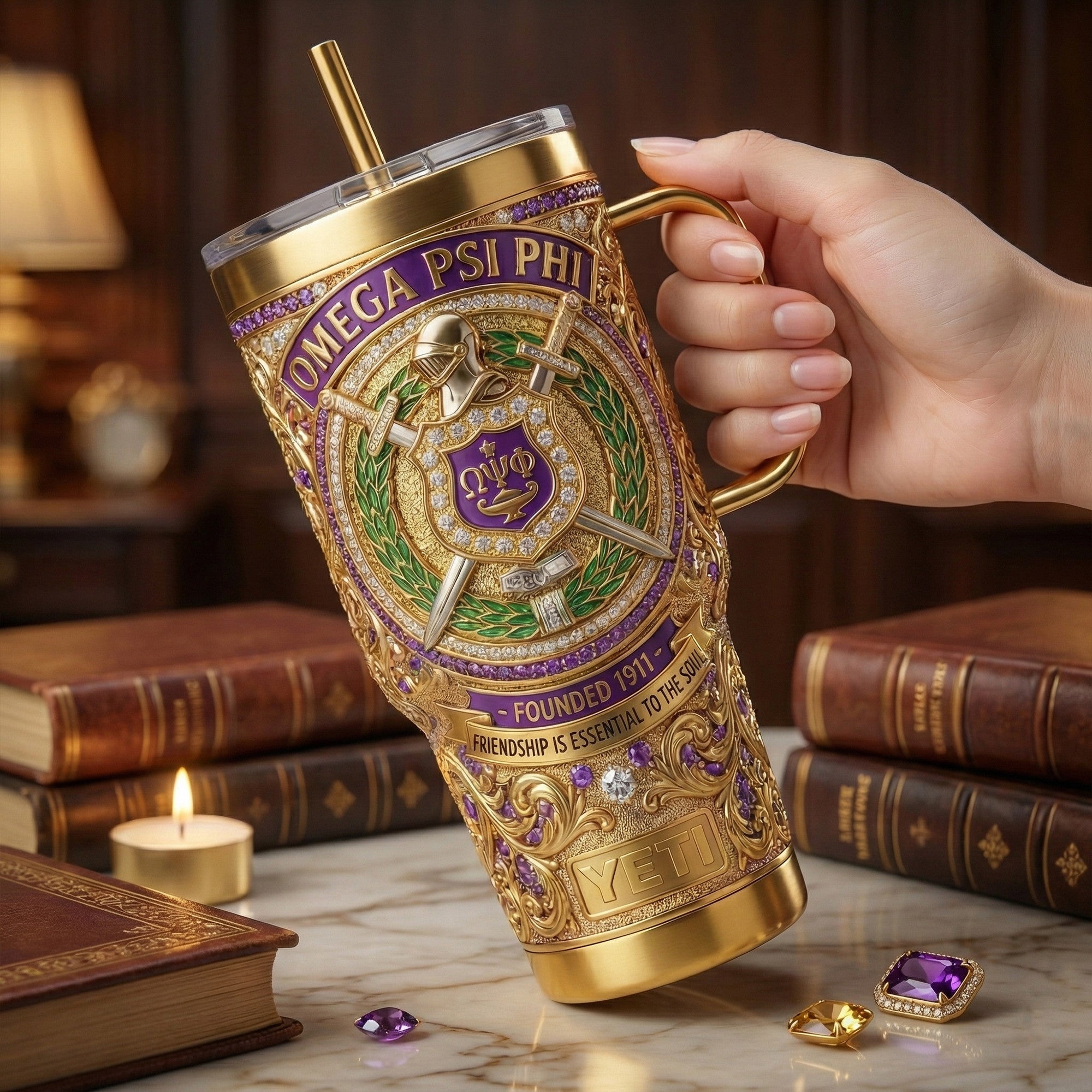 OMPP 40oz Tumbler With Handle LNTH