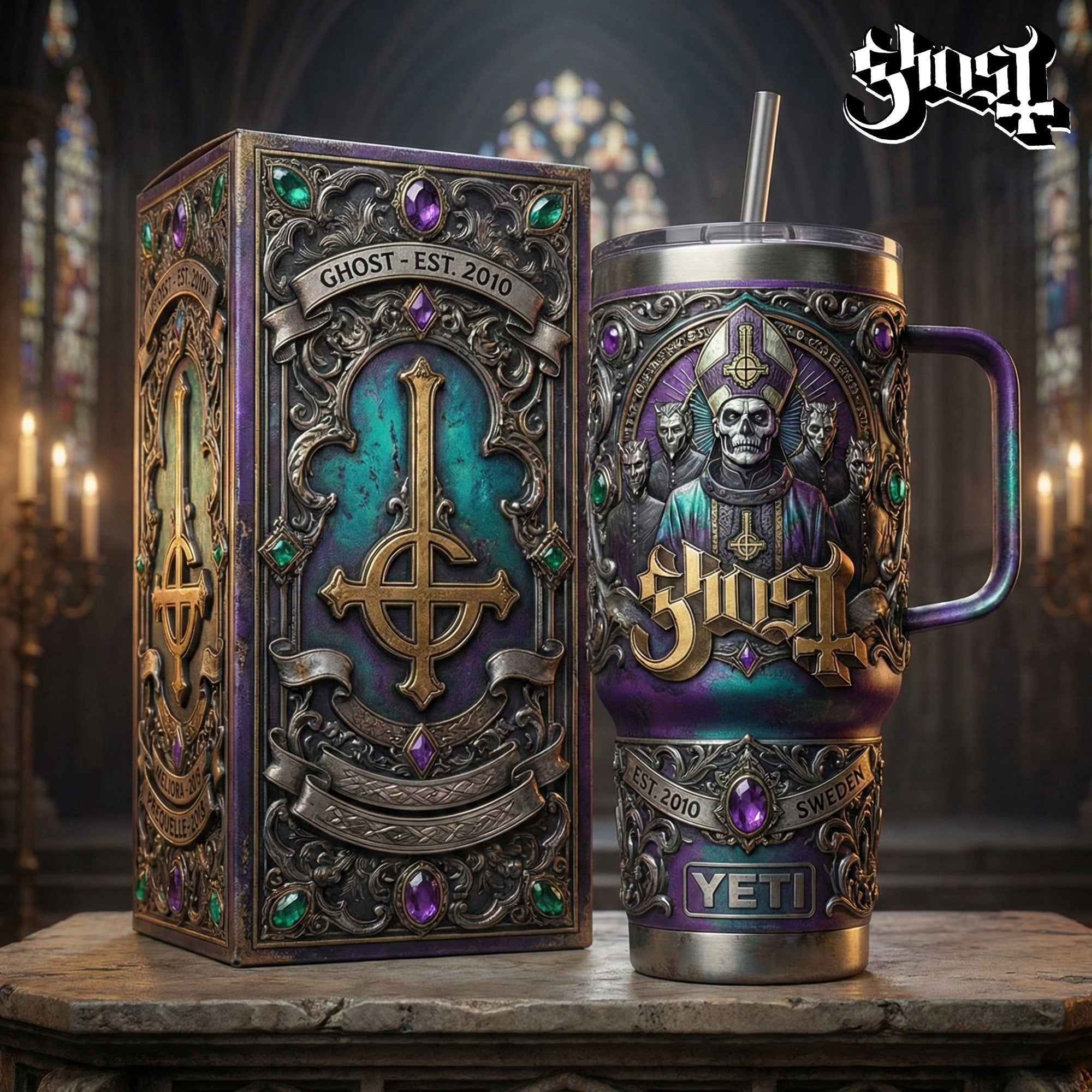 GHB 40oz Tumbler With Handle LNTH