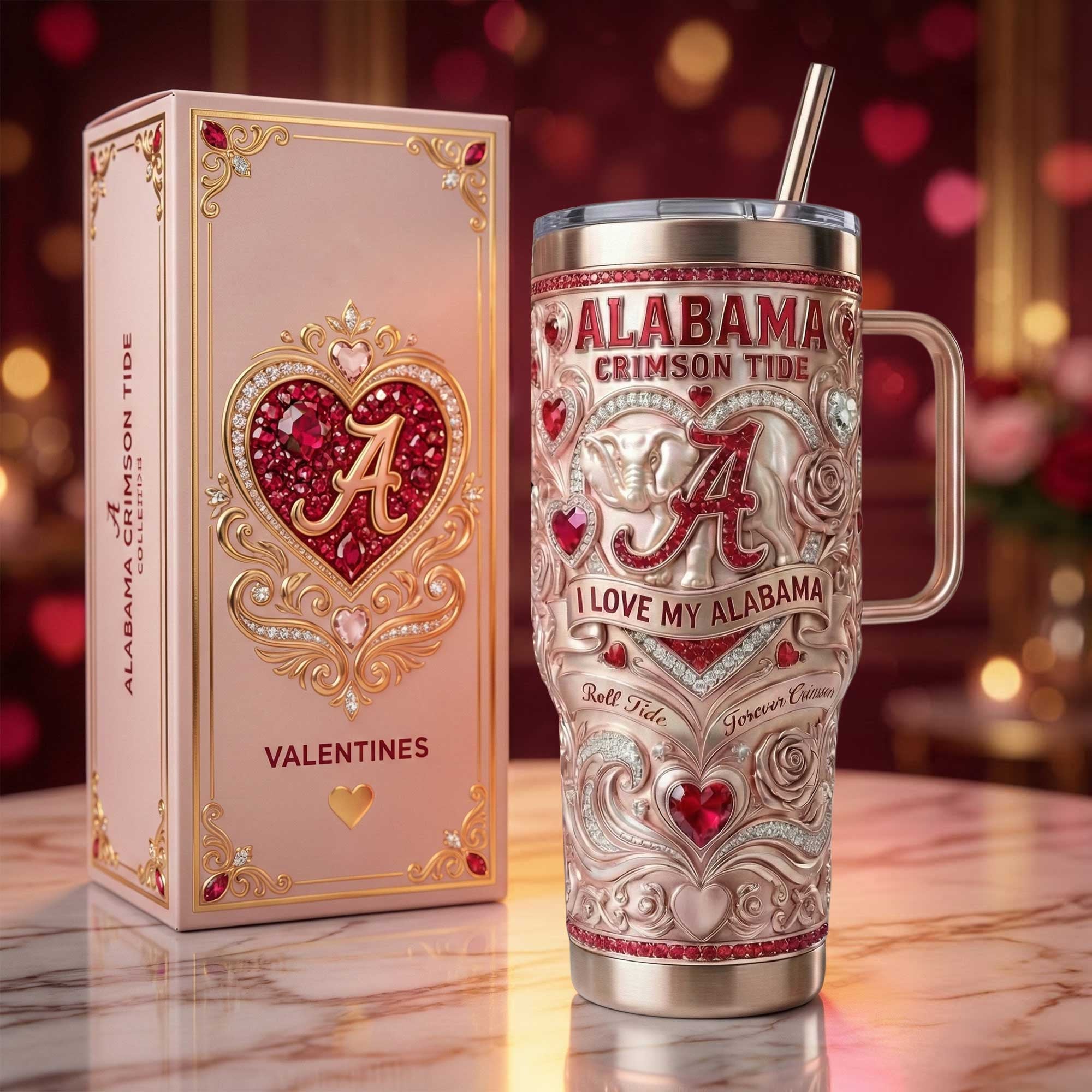 ACT 40oz Valentines Tumbler With Handle HTTT