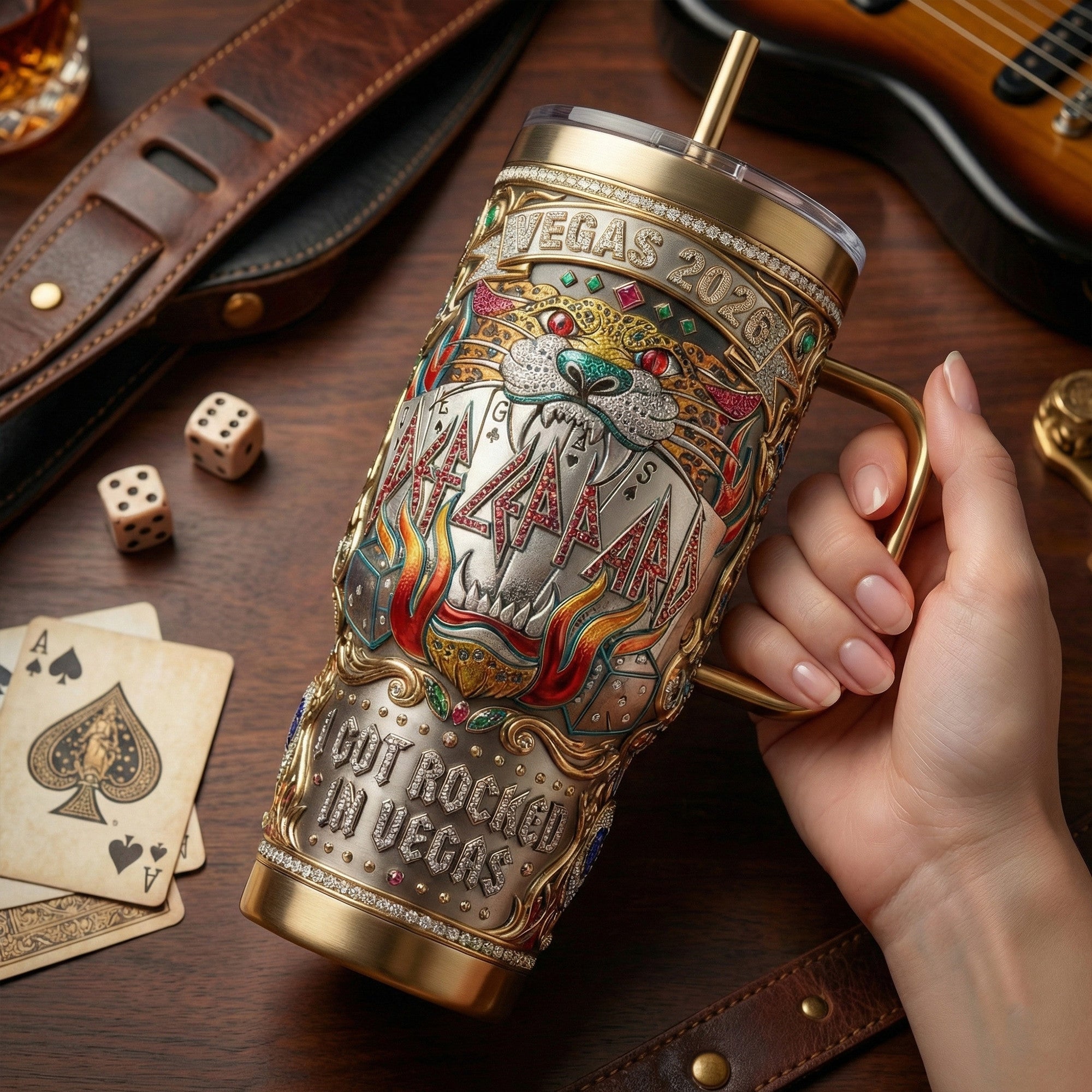 DLPR 40oz Tumbler With Handle LNTH