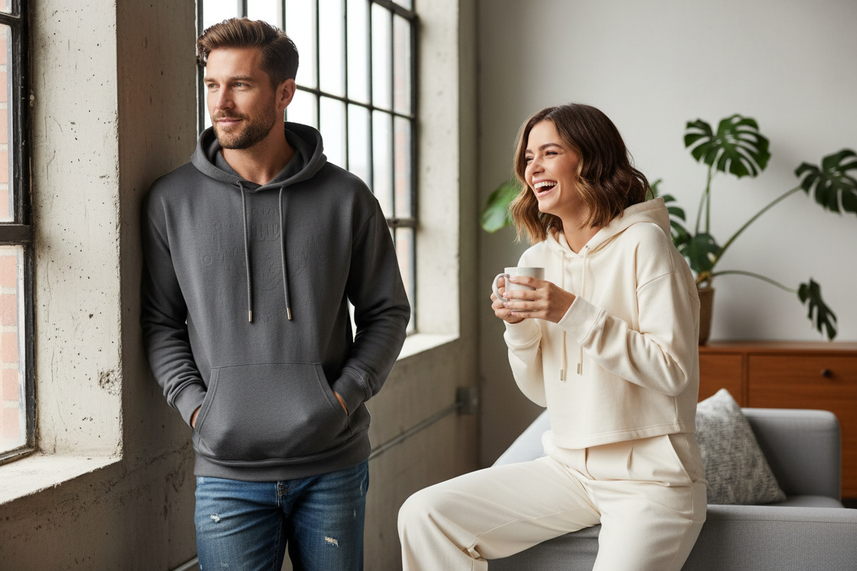 Hoodie man and women